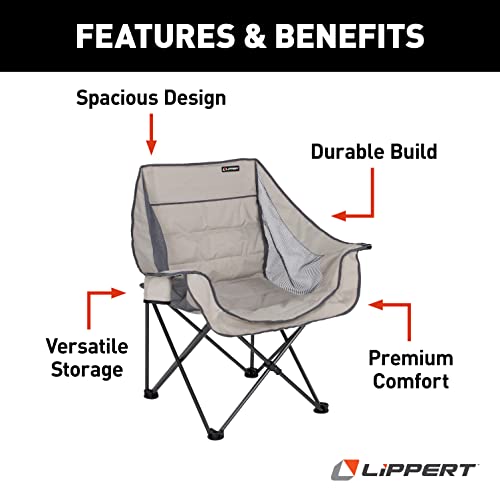 Lippert Double-Wide Padded Camping Chair with Carry Bag (2021000207)