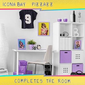 Icona Bay 8x10 Picture Frame, Purple Colored Solid Wood Scandinavian Style Frame for Photo, Pizzazz Collection