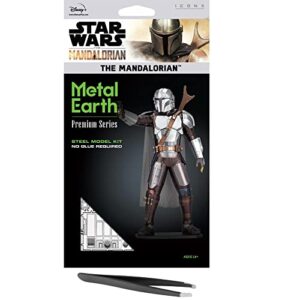 metal earth fascinations premium series star wars the mandalorian 3d metal model kit bundle with tweezers