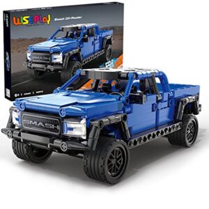wiseplay off-road pull back model cars to build for kids 9-12 - 390 pcs stem car building kit for boys 8-12 & girls - stem building toys for boys age 8-12 & girls - engineering toys for kids 8-10