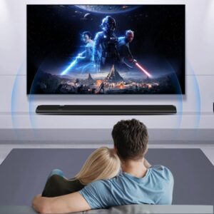 Assistrust TV Sound Bar, Sound Bars for TV 36 Inch Powerful Speakers Wired & Bluetooth Soundbar with HDMI/Opt/RCA/AUX/Coax/Remote Control, Deep Bass, Surround Sound Effect