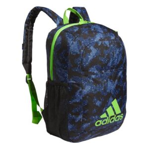 adidas ready backpack, galaxy camo dark blue/lucid lime green, one size