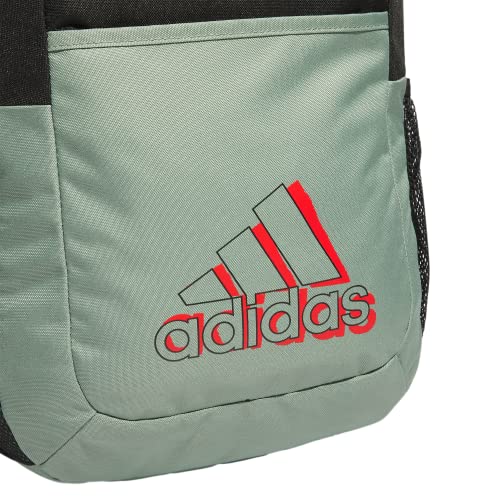 adidas Ready Backpack, Silver Green/Black/Bright Red, One Size