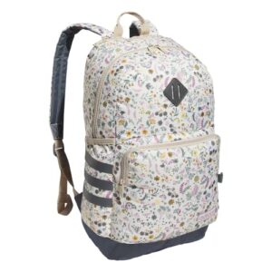 adidas classic 3s 4 backpack, woodland floral chalk white/onix grey/wonder beige, one size