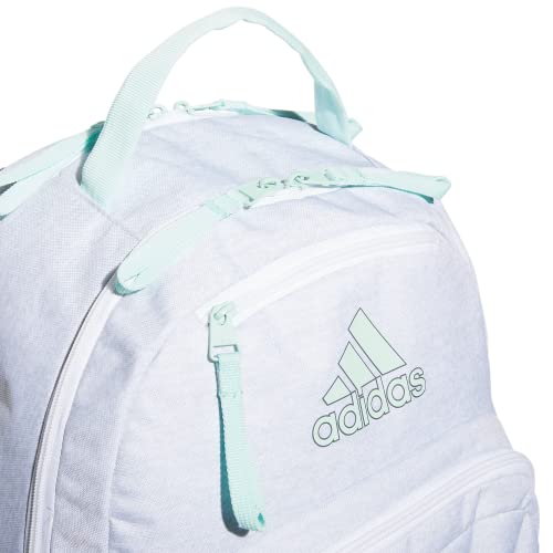 adidas Adaptive Backpack, Jersey White/Semi Flash Aqua Blue, One Size