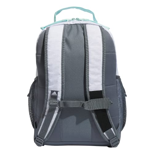 adidas Adaptive Backpack, Jersey White/Semi Flash Aqua Blue, One Size