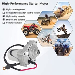 JCKLW Starter Motor for 50cc 70cc 90cc 100cc 110cc 125cc ATV Dirt Bike Pit Bike Dune Buggy Sandrail Quad 4 Wheelers SSR Roketa Tao tao Coolster Jonway SunL Go Karts,3 Bolt Electric with Line