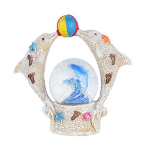 ocean themed snow globe (double dolphin)
