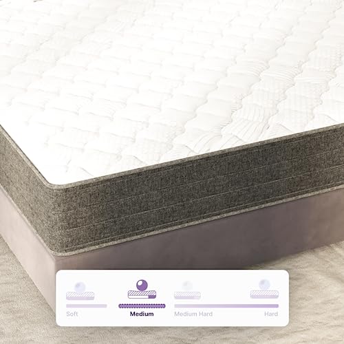NapQueen 10 Inch Victoria Hybrid Queen Size, Cooling Gel Infused Memory Foam and Pocket Spring Mattress, Bed in a Box, White