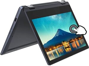 lenovo 2022 flagship chromebook 11.6" hd 2 in 1 touchscreen laptop computer, 8 core- mediatek mt8183, 4gb ram, 64gb emmc, wifi, bluetooth, webcam, chrome os, abyss blue