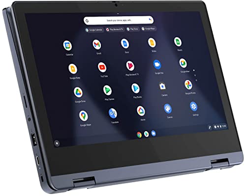 Lenovo 2022 Flagship Chromebook 11.6" HD 2 in 1 Touchscreen Laptop Computer, 8 Core- Mediatek MT8183, 4GB RAM, 64GB eMMC, WiFi, Bluetooth, Webcam, Chrome OS, Abyss Blue