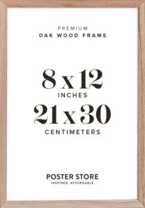 poster store 8x12 oak wood picture frame