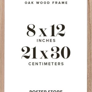 Poster Store 8x12 Oak Wood Picture Frame