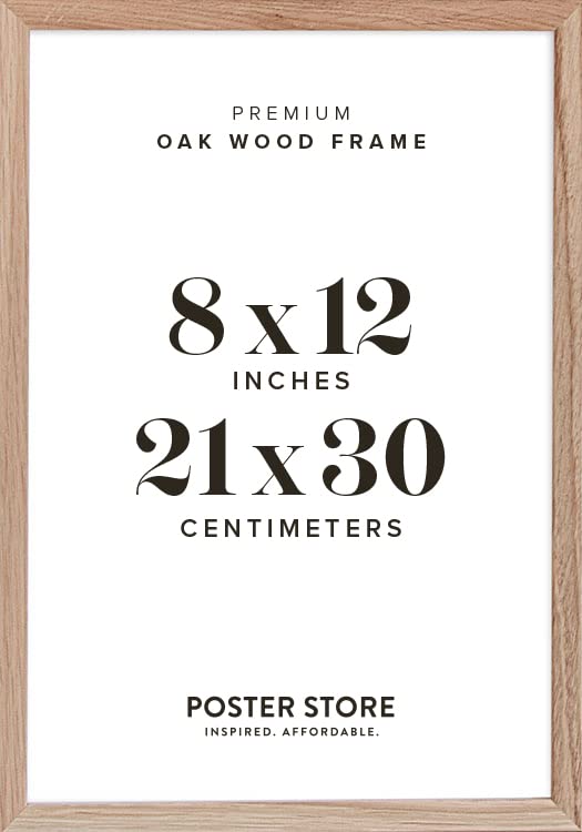 Poster Store 8x12 Oak Wood Picture Frame