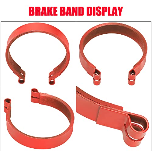 GREHUA Rear 4" Brake Band Drum Pin Brake Cable Kit Red for Predator 212cc 420cc 196cc Manco Bandit Critter 1492 4316 297 Rotary 484 Azusa 2251-B Yerf-Dog Go Kart Yard Cart Dune Buggies Mini Bike ATV