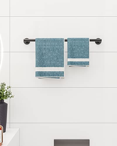 RARXTR 24 Inch Matte Black Towel Bar Towel Rack for Bathroom Kitchen Hand Towel Holder Dish Cloths Hanger SUS304 Stainless Steel RUSTPROOF Wall Mount (Matte Black)
