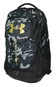 under armour men's ua hustle 3.0 backpack (black / metallic gold-007), one size