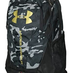 Under Armour Men's UA Hustle 3.0 Backpack (Black / Metallic Gold-007), One Size