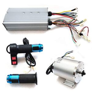 RibasuBB 3000W Electric Brushless DC Motor Kit, 72V 6600RPM 24 Mosfet BLDC Brushless Motor Kit with 80A Brushless Controller for Go Karts E-Bike Electric Throttle Motorcycle Scooter