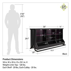 Ntense Grind Gaming Console with LED Lights, Black