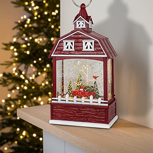 Eldnacele Musical Snow Globe Lantern with Timer, Lighted USB/Battery Operated Swirling Singing Water Glittering Lantern, Snow Globes Lantern for Adults and Kids Christmas Decoration- Car