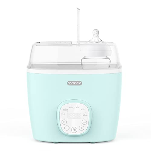 DORABELA Baby Bottle Warmer, 8-in-1 Fast Double Bottle Warmer for Baby Food Heating and Defrosting, BPA Free, Smart Operating Panel, 24H Temperature Control and Preset Time for Breastmilk or Formula