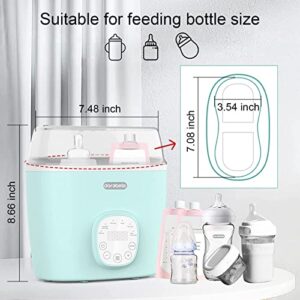 DORABELA Baby Bottle Warmer, 8-in-1 Fast Double Bottle Warmer for Baby Food Heating and Defrosting, BPA Free, Smart Operating Panel, 24H Temperature Control and Preset Time for Breastmilk or Formula