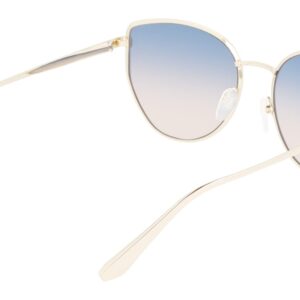 Calvin Klein Women's CK22113S Rectangular Sunglasses, Gold/Sky, One Size