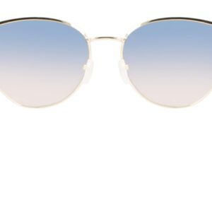 Calvin Klein Women's CK22113S Rectangular Sunglasses, Gold/Sky, One Size