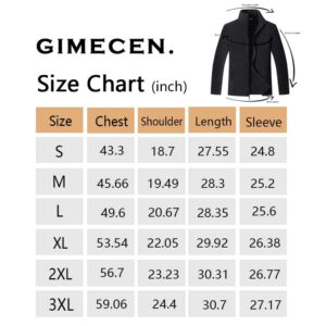 GIMECEN Men's Lightweight Full Zip Soft Polar Fleece Jacket Outdoor Recreation Coat With Zipper Pockets