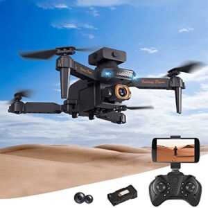 mini drone with dual 1080p hd fpv camera remote control toys gifts for boys girls with altitude hold, headless mode, remote control toys gifts 39 mins flight time, one key start speed adjustment