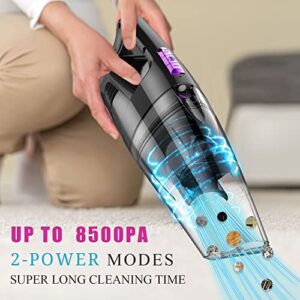 whall Handheld Vacuum Cordless, 8500PA Strong Suction Hand Held Vacuum Cleaner with LED Light, Lightweight Mini Car Vacuum Cordless Rechargeable, Portable Hand Vacuum Cleaner for Car, Home and Pet