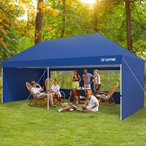 OUTFINE Canopy 10'X20' Pop Up Canopy Gazebo Commercial Tent with 4 Removable Sidewalls, Stakes X12, Ropes X6 for Patio Outdoor Party Events