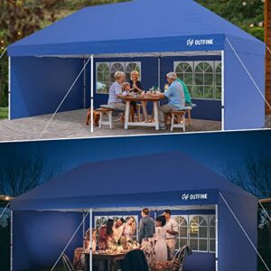 OUTFINE Canopy 10'X20' Pop Up Canopy Gazebo Commercial Tent with 4 Removable Sidewalls, Stakes X12, Ropes X6 for Patio Outdoor Party Events