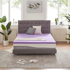 sinweek 2 inch gel memory foam mattress topper ventilated soft mattress pad, bed topper, certipur-us certified, twin xl size, purple