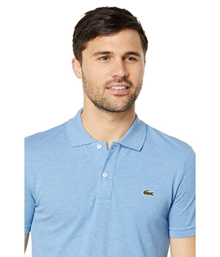 Lacoste Contemporary Collection's Men's Short Sleeve Classic Pique Polo Shirt, Heather Thermal, Medium