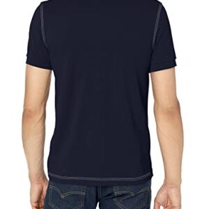 Lacoste Contemporary Collection's Men's Short Sleeve Regular Fit Graphic Petit Pique Polo Shirt, Navy Blue, Large