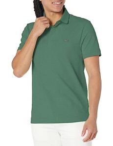 lacoste contemporary collection's men's short sleeve paris polo shirt, ash tree, large