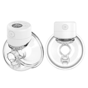 wearable breast pump, s12 double hands free breast pump, lcd display, low noise & painless, 2 modes & 9 levels electric breast pump portable, 24mm flange, 2 pack