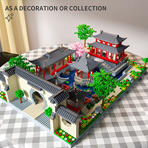 Micro Building Blocks The Classical Gardens of Suzhou Architecture Set Mini Building Blocks Building Bricks Model Kit Micro Blocks Set Building Kit Gift for Age 14+ Kids Teens and Adults