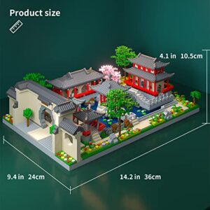 Micro Building Blocks The Classical Gardens of Suzhou Architecture Set Mini Building Blocks Building Bricks Model Kit Micro Blocks Set Building Kit Gift for Age 14+ Kids Teens and Adults