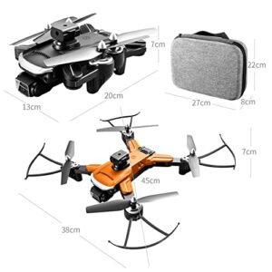 QUITOKA RC Drone 4K Dual Camera HD Aerial Photography 4-axis Aircraft Remote Control Airplane Toy Headless Mode Gravity Sensor One Key Back The Body is Foldable