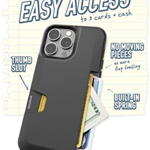 Smartish iPhone 14 Pro Max Wallet Case - Wallet Slayer Vol. 1 [Slim + Protective] Credit Card Holder - Black Tie Affair