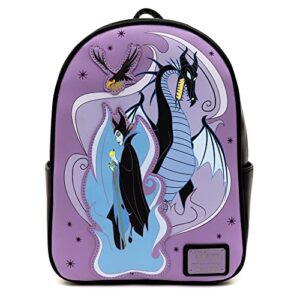 loungefly disney mini backpack, sleeping beauty maleficent, disney villains