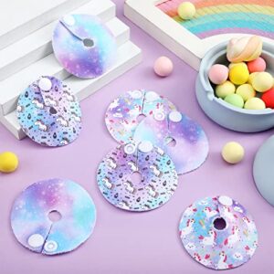 24 Pack Cotton Pads for Feeding Support, Unicorn Feeding Pads Supplies G Shape Pads Button Covers for Care (Unicorn)