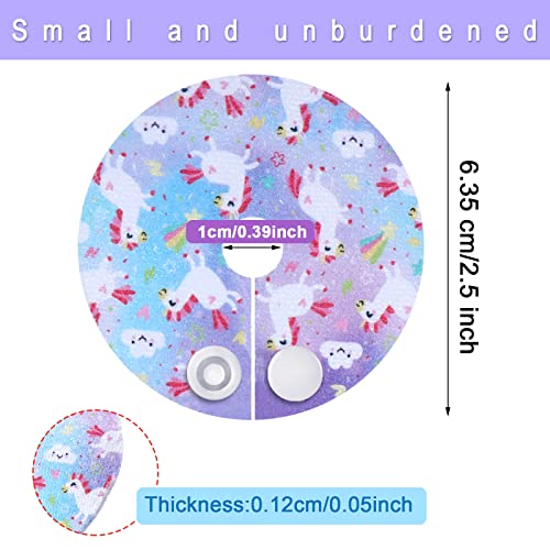 24 Pack Cotton Pads for Feeding Support, Unicorn Feeding Pads Supplies G Shape Pads Button Covers for Care (Unicorn)