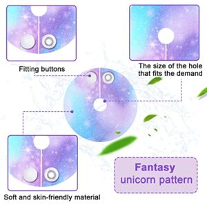 24 Pack Cotton Pads for Feeding Support, Unicorn Feeding Pads Supplies G Shape Pads Button Covers for Care (Unicorn)