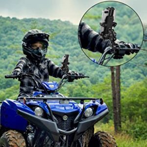 ZIDIYORUO ATV Phone Holder, Quad Phone Mount, 8 Clamps Holds 4.7-7.1" Phones, One Hand Operation Motorcycle Phone Clip for 7/8-9/8" Handlebar,Compatible with Yamaha Polaris Honda Can Am