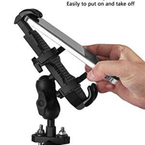 ZIDIYORUO ATV Phone Holder, Quad Phone Mount, 8 Clamps Holds 4.7-7.1" Phones, One Hand Operation Motorcycle Phone Clip for 7/8-9/8" Handlebar,Compatible with Yamaha Polaris Honda Can Am