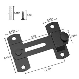 180 Degree Flip Sliding Barn Door Lock for Privacy - Safe barn Door Locks and latches for Barn Door, Pet Door, Bathroom, Outdoor, Garage, Window, Sliding Door